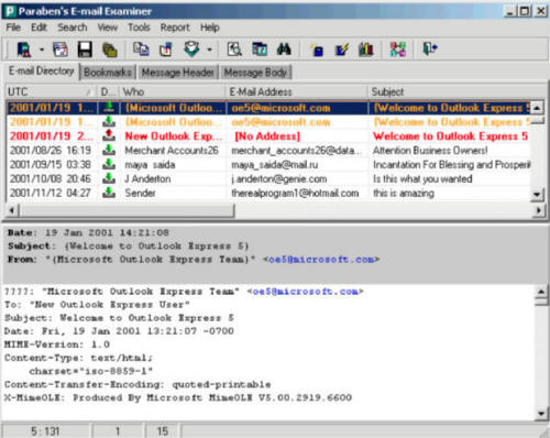    Parabens E-mail Examiner.