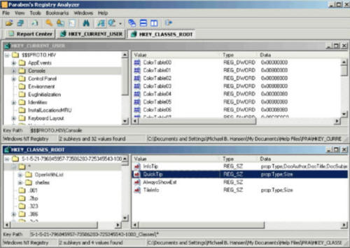    Parabens Registry Analyzer.