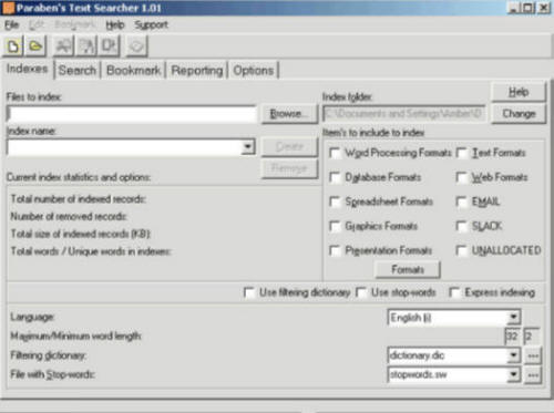    Parabens Text Searcher.